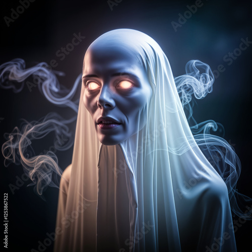 scary zombie girl with dark background
