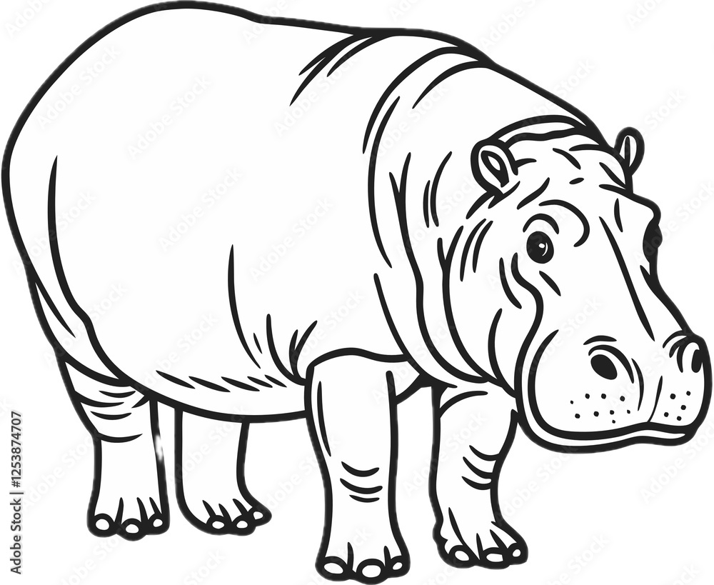 Fototapeta premium rhino vector illustration
