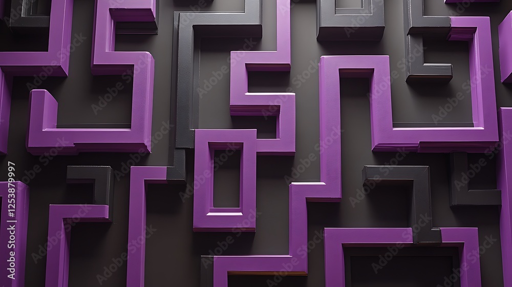 Purple maze background, complex paths Purple maze background, complex paths