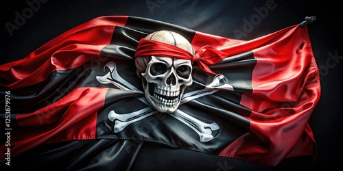 Skull and crossbones rule pirate fashion!  Jolly Roger apparel, nautical styles, captivating photoshoot.