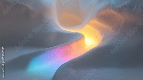 Wallpaper Mural Ethereal Light Cascade Through Snowy Cave Formation Torontodigital.ca