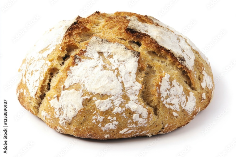 A slice of fresh bread sits on a clean white surface, ready to be enjoyed A slice of fresh bread sits on a clean white surface, ready to be enjoyed