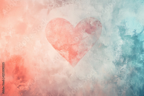 Grunge heart background. Abstract illustration.