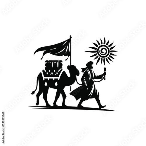 nomad shade silhouette vector art design