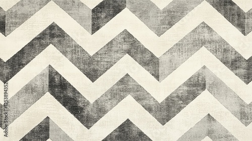 Abstract zigzag pattern in shades of gray and white