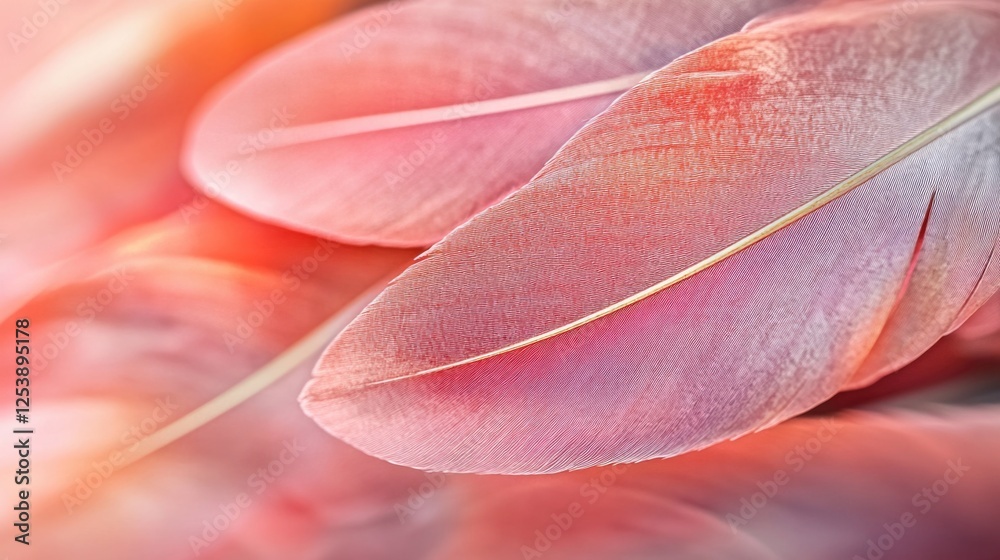 Obraz premium A close-up shot of a pink feather resting on someone's hand