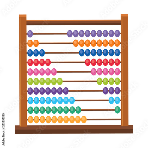 multi color abacus for kids school students isolated on white backgroung bg maths mathematical
