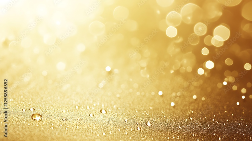 Golden bokeh background, water drops Golden bokeh background, water drops