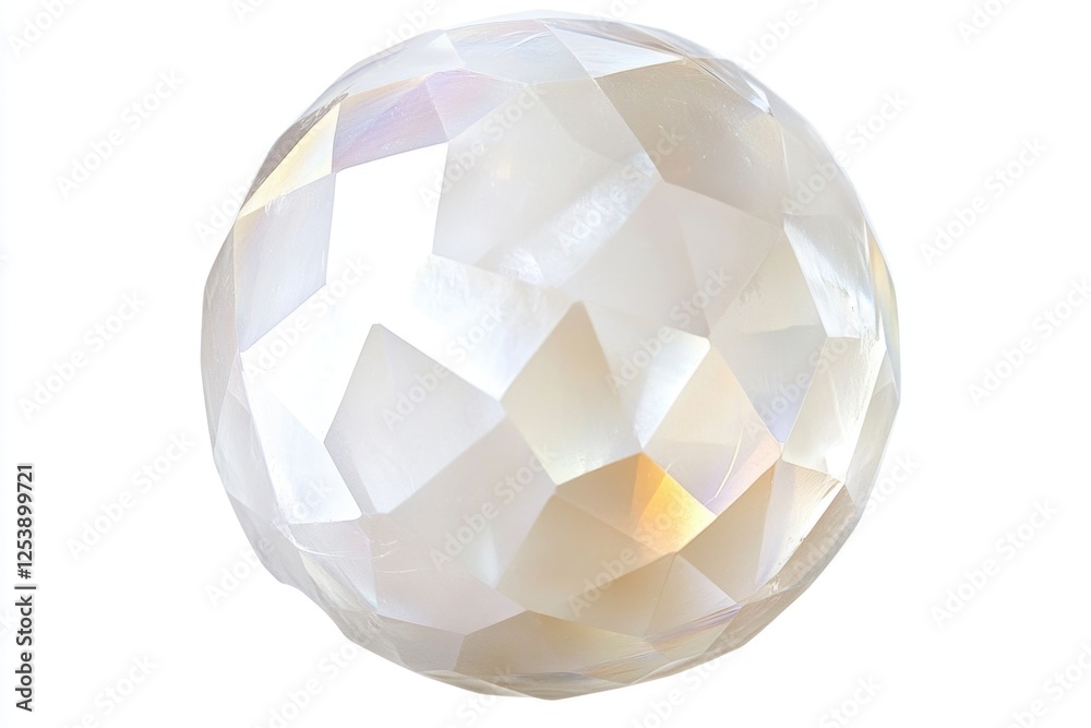 A clear and transparent crystal ball sitting on a white surface, ready for divination or decoration A clear and transparent crystal ball sitting on a white surface, ready for divination or decoration