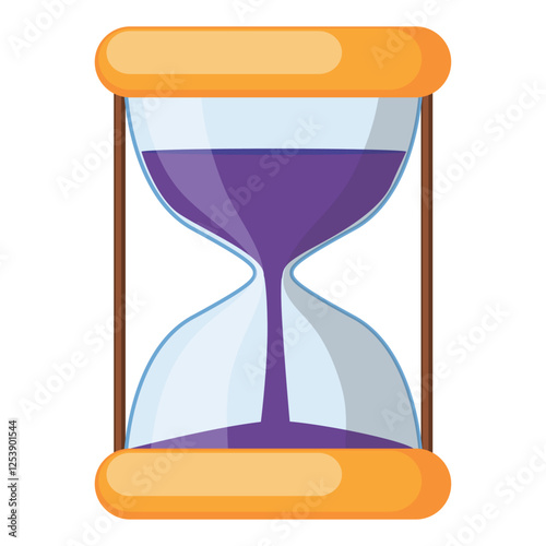 sand timer isolated on white bg background clock timer vector illustration