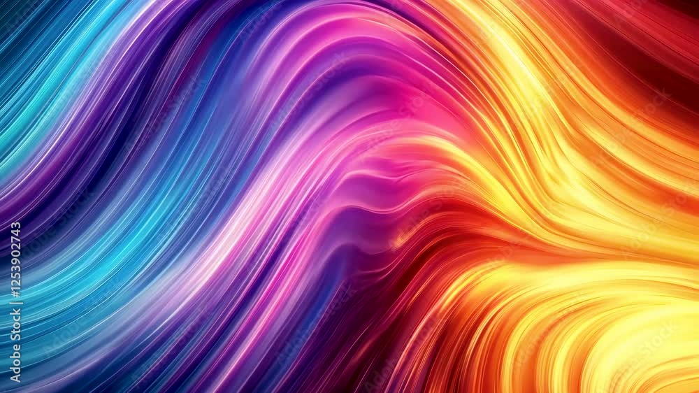 Vibrant colors blend in abstract digital animation Vibrant colors blend in abstract digital animation