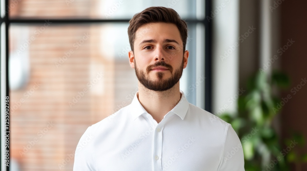 portrait of a man in a white shirt portrait of a man in a white shirt