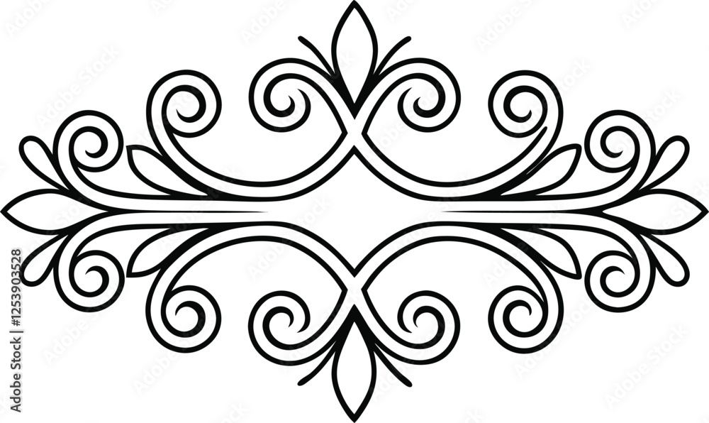 Ornate Flourish Design Element Swirls, Leaves, and Scrolls Ornate Flourish Design Element Swirls, Leaves, and Scrolls