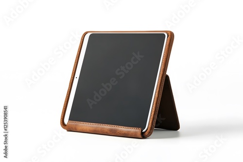 Tablet Stand with Leather Backing photo