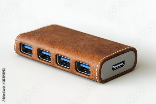 USB Hub with Leather Covering photo