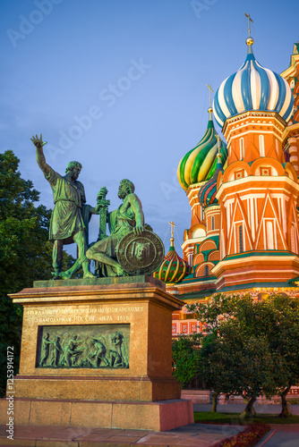 Obraz na płótnie Monument to Minin and Pozharsky Red Square Moscow w salonie