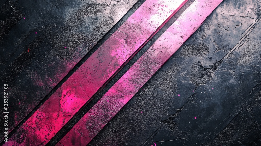 Abstract grunge textured background featuring pink bars and dark concrete Abstract grunge textured background featuring pink bars and dark concrete