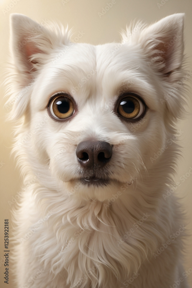 Friendly Furball: A Dog's Delightful Expression Friendly Furball: A Dog's Delightful Expression