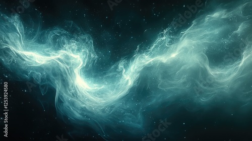 Wallpaper Mural Ethereal cosmic landscape with swirling light and dark elements. Torontodigital.ca