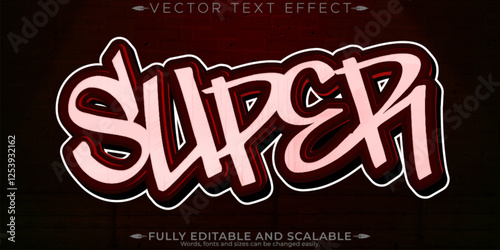 Graffiti text effect, editable spray and street text style