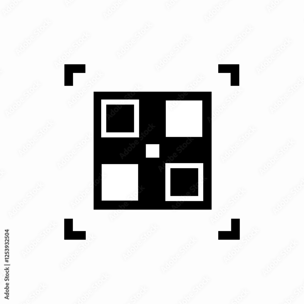 QR code scanner icon vector sign QR code scanner icon vector sign