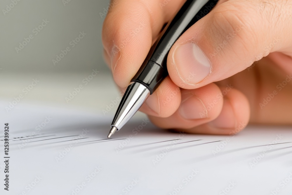 hand writing on paper with a pen hand writing on paper with a pen