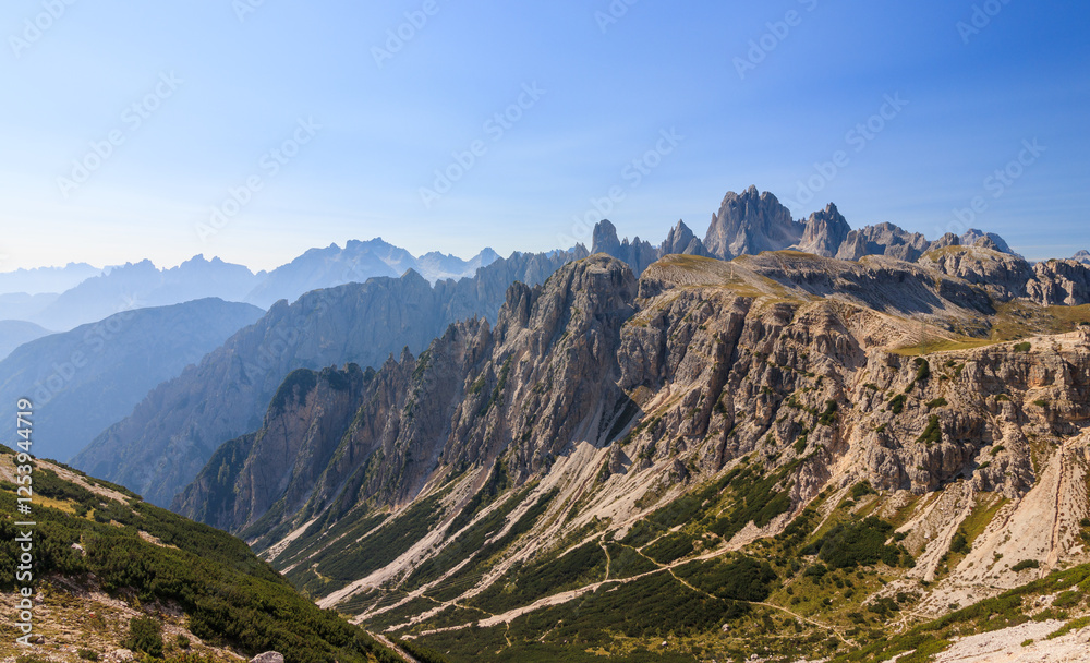Fototapeta premium View of the Cadini di Misurina dolomites