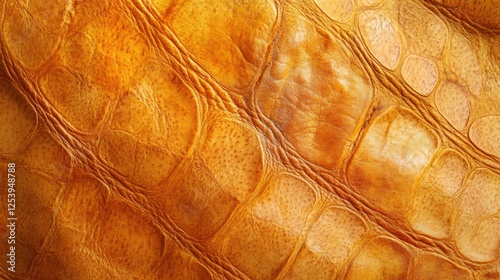 Detailed Close-Up of Alligator Hide: Textured Background Showcasing Rough Leathery Scales
