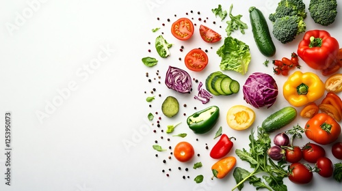 Wallpaper Mural Vibrant Vegetable Display on Pristine White Background Torontodigital.ca