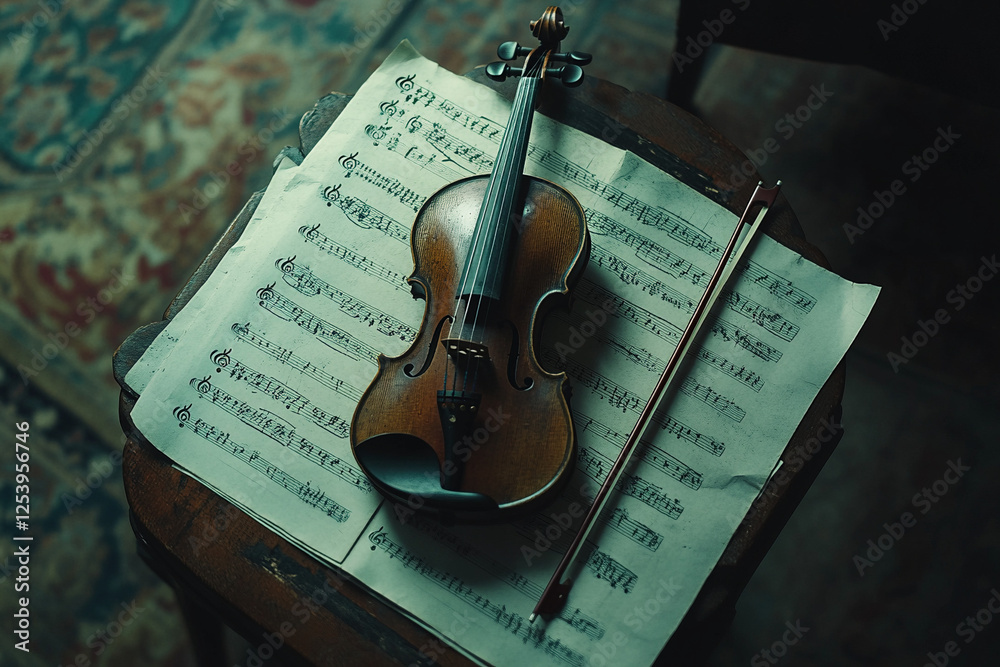 Naklejka premium violin