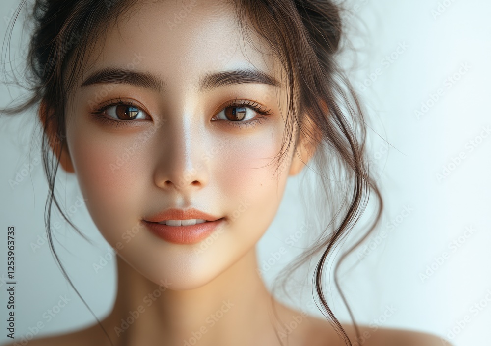 Naklejka premium Elegant Portrait of a Young Woman