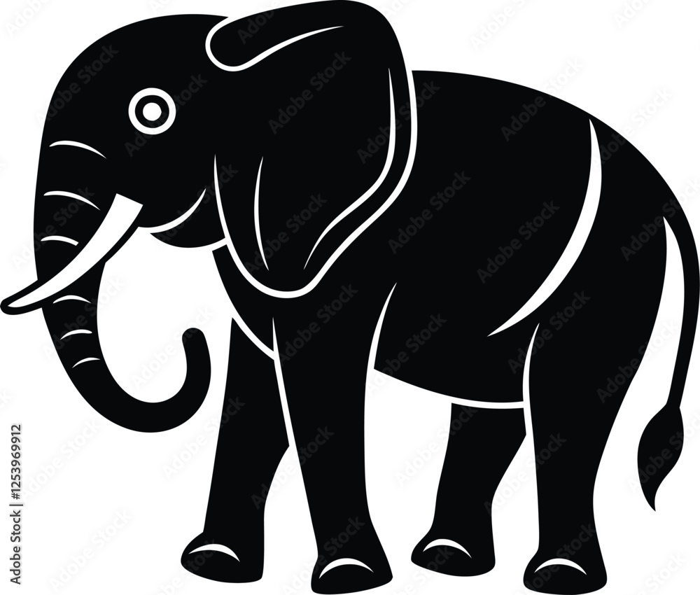 Obraz premium A Collection Stylized Elephant Designs
