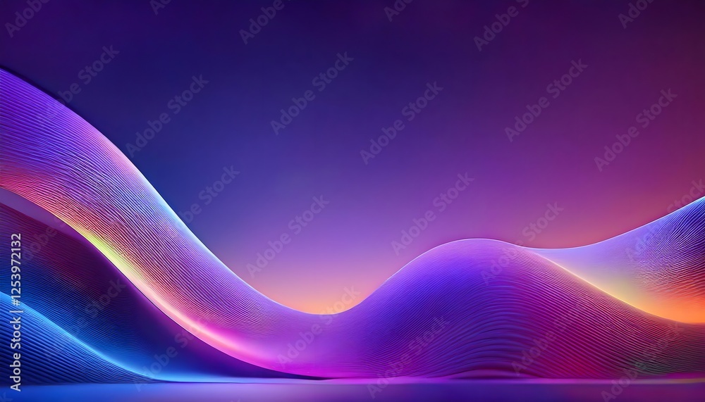Fototapeta premium Big Neon Wave Background, 4k wallpaper