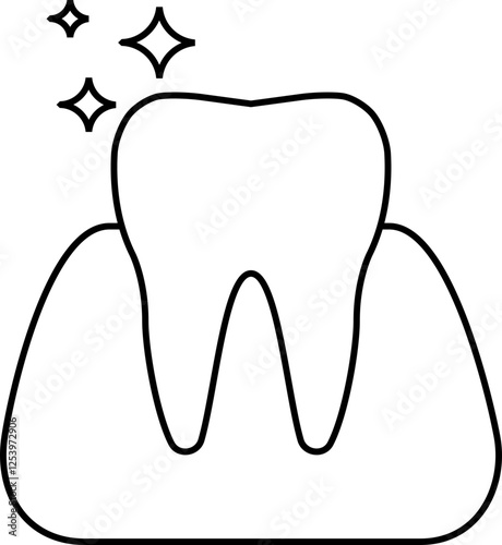 Icon of healthy shiny teeth and gums