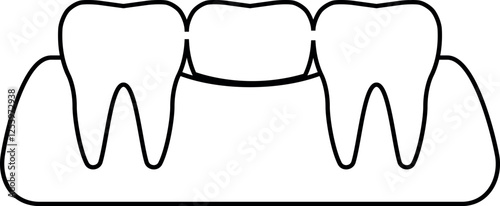 Dental crown icon.