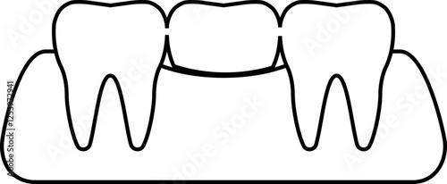 Dental crown icon.