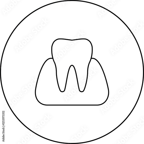 Icon of healthy teeth and gums