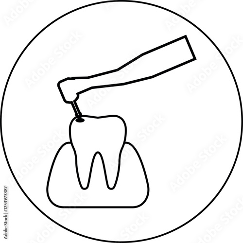  icon of the tooth filling procedure.