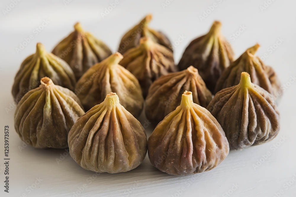 Obraz premium Dried Figs Sweet, Wrinkled, Brown, Dehydrated, Cluster, Figs, Snack, Food, Delight