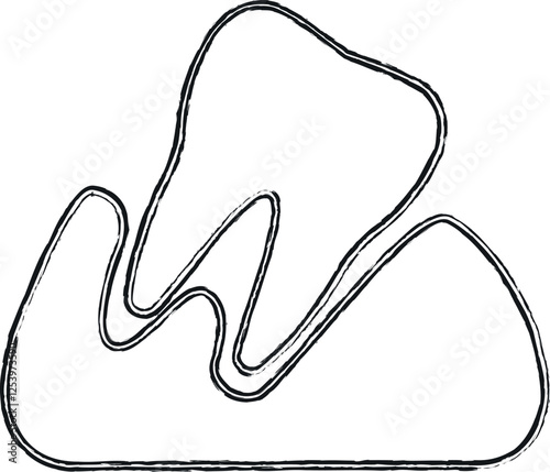  Icon of a sick tooth that falls out.