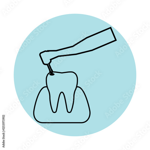  sticker  of the tooth filling procedure.