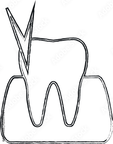 Illustration of a healthy tooth icon