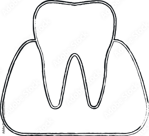 Icon of healthy teeth and gums