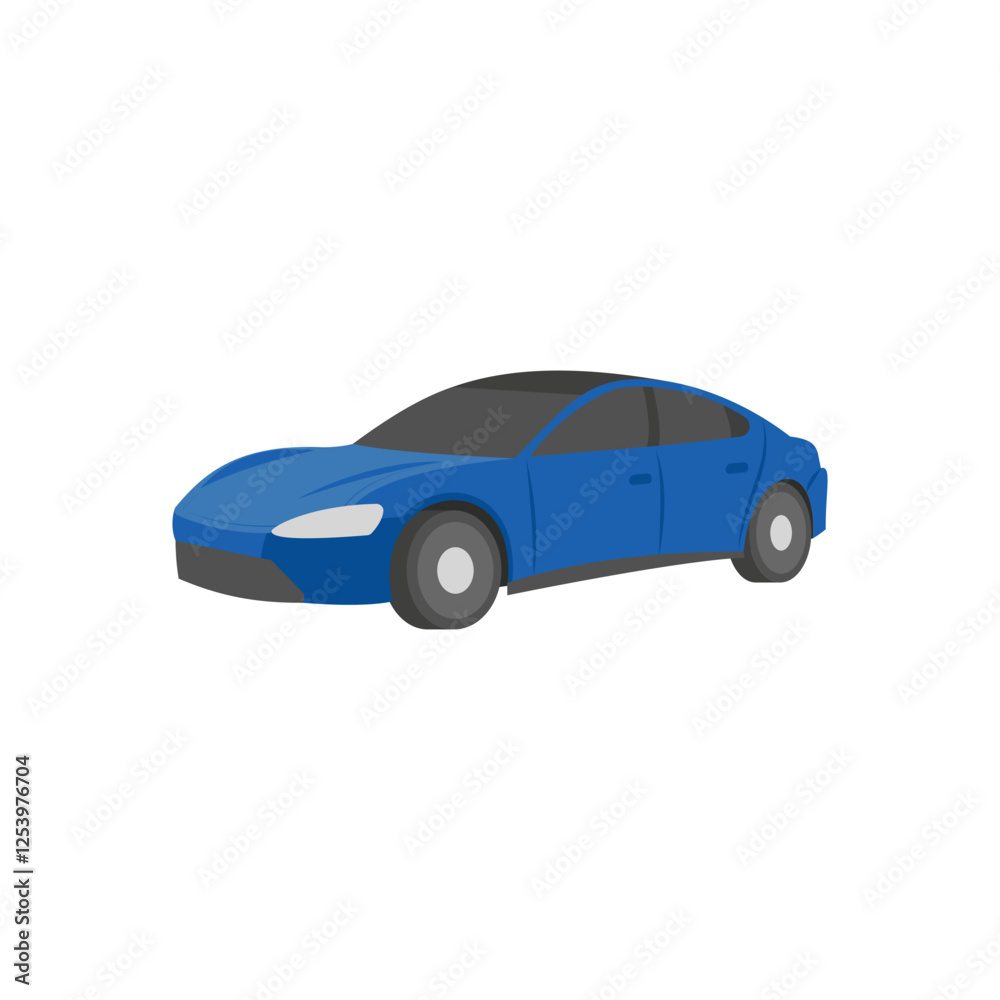 Car, Automotive Flat Illustration Isolated Car, Automotive Flat Illustration Isolated