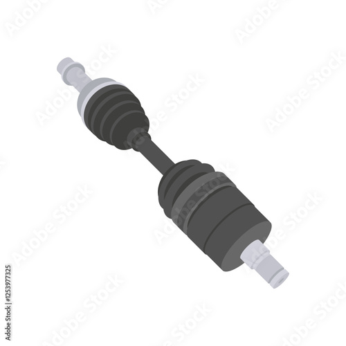 Car Axle,  Automotive Flat Illustration Isolated