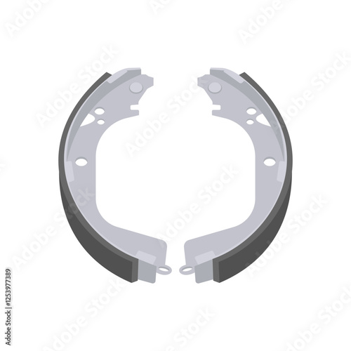 Brake Pads,  Automotive Flat Illustration Isolated