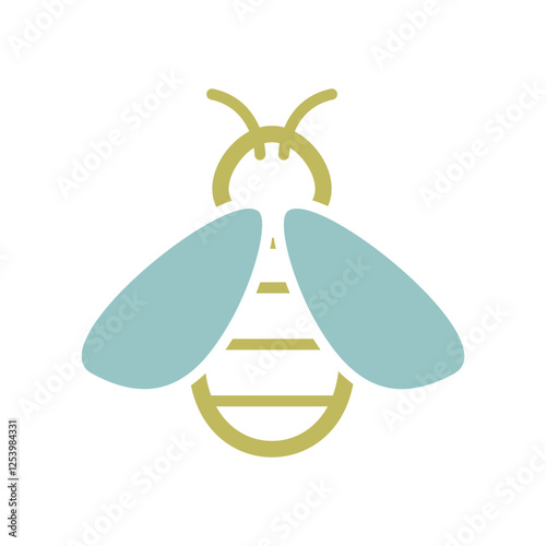 Honey bee vector icon. Farm animal sign
