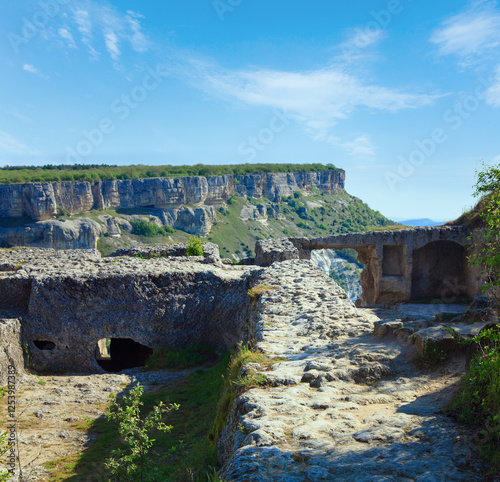 Chufut Kale ancient cave settlement (Crimea, Ukraine). photo