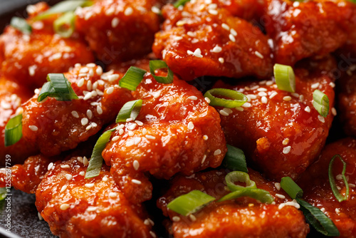 Crispy Sesame Chicken with a sticky asian sauce