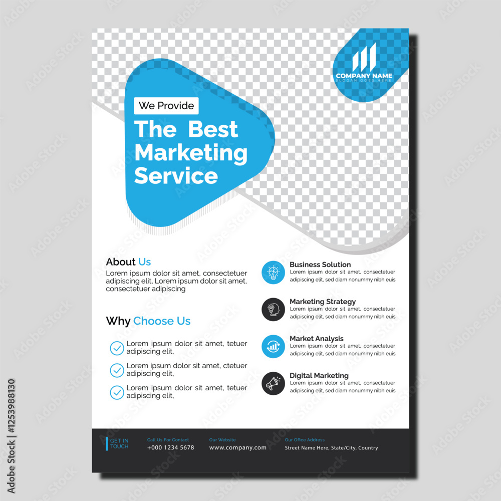 Naklejka premium Clean Corporate Event Flyer Layout